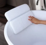 black Luxury mesh Full Body Waterproof spa bath tub pillow with suction cups