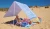Import Blue and White Strip Sun Shelter Camping Outdoor Camping Beach Tent from China