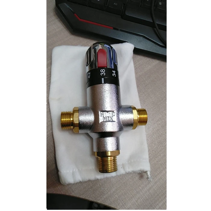 Brass Water Temperature Control Valve Solar Shower Thermostatic Mixing Valve