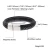 Import BRJSF00001D 12MM Wide Punk Mens Heavy Genuine Leather Seam Braided Bracelets Bangle Magnetic Buckle: Black+Silver from China