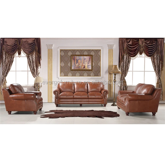 Brown furniture sofa chair genuine leather sofa set designs 6399