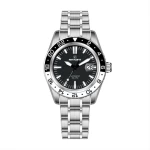 Business Japanese Movement 8215  Stainless steel bracelet waterproof luminous silver white face Automatic Watch date Watch