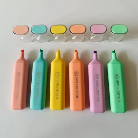 B&X New Design Macaron Colors Highlighter Marker Pen For Art Graffiti Quick Dry