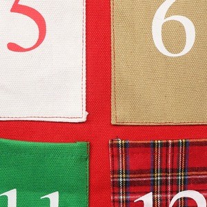 Canvas Christmas Countdown Calendar Wholesale Fashion Canvas Christmas Decoration Countdown Calendar