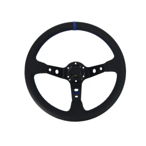 Car Accessories 350mm Caliber  Black Leather Car Steering Wheel Racing 5125