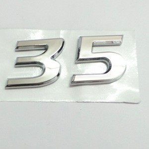 Car Motorcycle Emblem Logo Badge Sticker Decal Decor Silver emblem