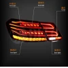 car red yellow led tail lights for Benz W212 E-Class E260L 2009-2013 back car light