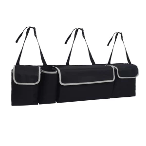 Car Trunk Organizer for SUV Car Organizer Backseat Cargo Storage Bag with 4 Pockets Adjustable Strap Back Seat Organizers