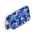 Import Carre customized blue flower printed canvas makeup clutch with mirror inside from China