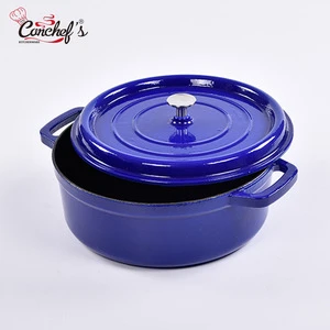 Cast iron casserole with lid ,enamel coated dutch oven