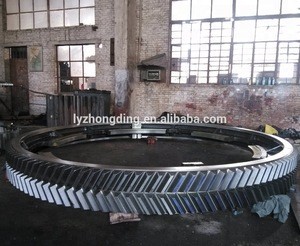 Casting steel large diameter herringbone gear wheel/kiln herringbone girth gear/double helical gear