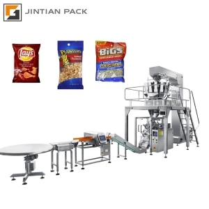 CE automatic crispy nuts cookies chips snacks slanting packaging machine