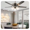 ceiling fan with led light, New vintage Nordic are modern and simple decorative ceiling fans lights chandelier with led light fan Lamp