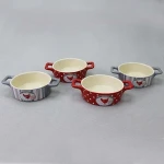 Ceramic Baking set Colorful Small Mini Ceramic Casserole Pots - Set of 4