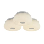 cheap fancy 3 lamps long round plastic cover shade led suspended pendent ceiling lighting with remote control