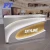 Import Cheap Front Curve Modern Office For Desk Photo Hotel Design Desks Table Reception Counter from China
