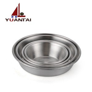 Cheap High quality round Korean style dish plate 304 stainless steel sauce dish