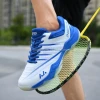 Cheap Price Mesh Leather+cloth Couple Professional Training Men Sport Badminton Shoes For Women