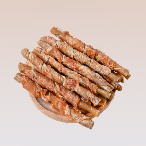 Chicken Wrap Cowhide Stick Calcium Supplementation Pet Snack Hude007