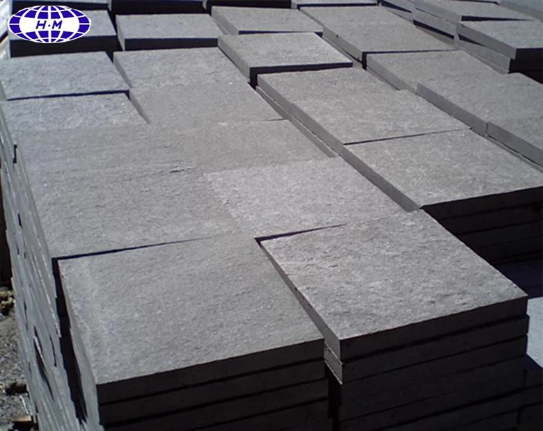 China cheap flamed Mongolia black basalt stone tiles