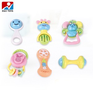 China factory wholesale baby toys plastic hand baby rattle set HC410856