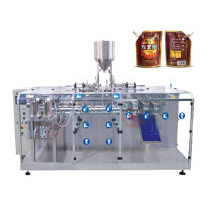 China high speed 80 pouches per minute premade pouch nozzle bag spout doypack sauce filling machine