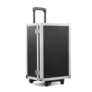 China Manufacture Aluminum Trolley Travel Carrying Tool Storage  Case with Wheels
