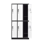 China Manufacturer Metal School Gym Office Furniture 6 doors Locker for cloth