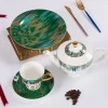 Chinaware Afternoon Tea Set  Ceramic Greenlight  Decorative Coffee Cup and Saucer Royal Bone china Tea Cup Set