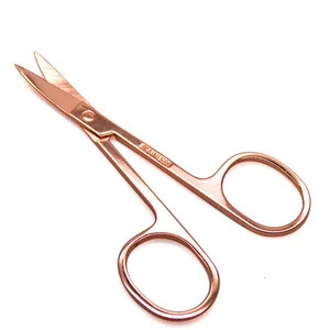 Classic Eye Makeup Tool Stainless Steel Rose Gold Brow Scissors