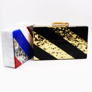 Clutch Style and acrylic material box clutch evening bag