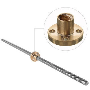 CNC Machining part cnc turning parts Stainless Steel Trapezoidal Lead Screw Brass Cylinder Nut steel shaft