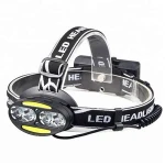 Cob Warning Light 7 Modes T6 Adjustable Security Headlamp