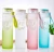 Import Colorful Gradient Glass Water Bottle with Cloth Cover Portable Frosted Sports Glass Water Bottle from China