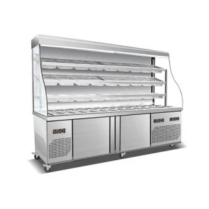 Commercial Meat Fridge Display Serve Over Counter Meat Display Fridge Food Refrigerated Display Cabinet