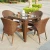 Import Commercial Rattan Restaurant Dining Furniture Set from China