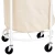 Commercial Round Laundry Hamper Rolling Cart with Removable Basket Liner  Beige