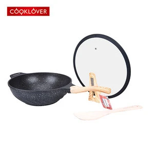 cooklover 32cm non stick ceramic coating   wok kitchen appliances  cookware sets
