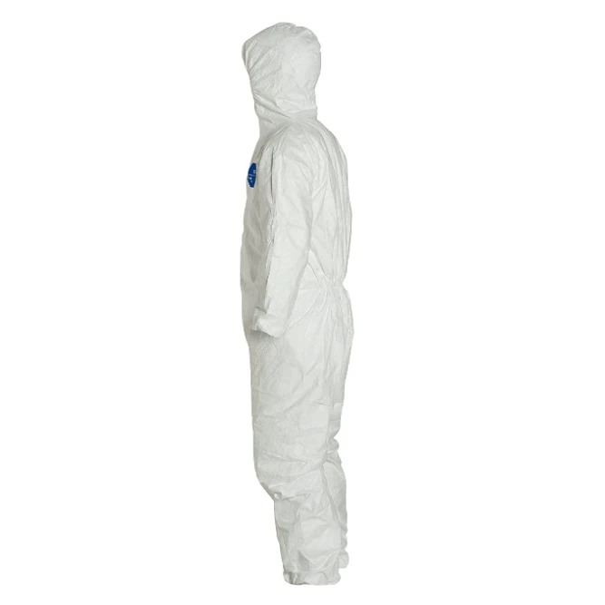 coverall hazmat suit safety clothing breathable coveralls clean room  with shoe cover and hood