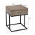 Import Creative Metal and Wood Furniture Bedside Table Brown Nightstand with Drawers from China