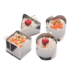 Custom 3pcs 430 Stainless Steel Cake Baking Tools Cookie Mold Square Baking Mold