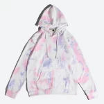 Custom design logo mens fashion spring utility tie dye pullover hoodies
