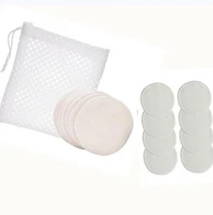 Custom Double Fabric Reusable  Washable Bamboo Makeup Remover Pads