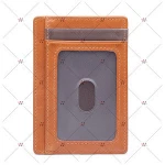 Custom Embossed Leather Slim Atm Card Holder Credit Card Holder Leather Gift Money Clip
