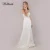 Import Custom embroidery bride dress luxury long white formal lace mermaid ball gown dresses with long train wedding dress bridal gown from China