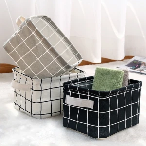 Custom foldable waterproof recycled decorative cloth storage basket for laundry with handle baby cloth storage