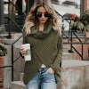 Custom knit sweater wool acrylic-blend  knit women sweater oversize women