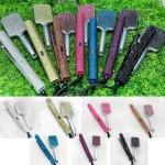 Custom logo 450 degrees silver fast ceramic tourmaline ionic flat iron 2 in 1 hair straightener hair curler wholesale