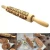 Import custom logo christmas embossing  wood rolling pin from China