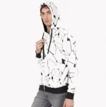 Custom new fashion full print casual hooded sweatshirt pullover hoodies